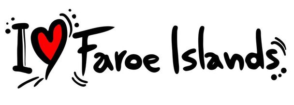 Νησιά Φερόε αγαπούν διανυσματική απεικόνιση - Διάνυσμα, εικόνα