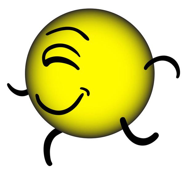 Illustration vectorielle boule sourire - Vecteur, image