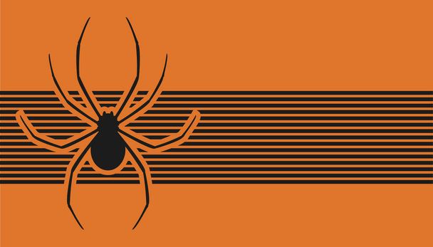 Illustration vectorielle de bannière araignée orange  - Vecteur, image