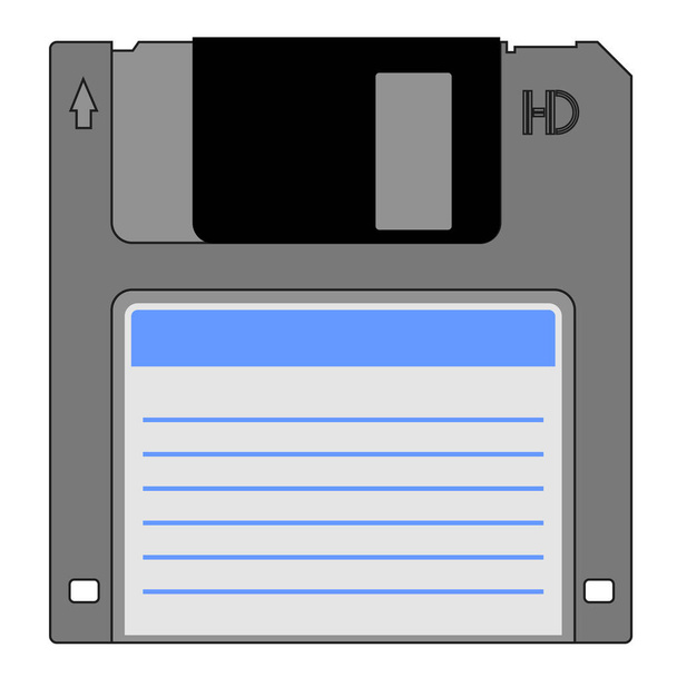 floppy disk icon. flat illustration of diskette vector icons isolated on white background - Vektor, kép