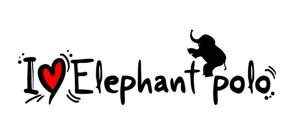 Elefante pólo amor vetor ilustração - Vetor, Imagem