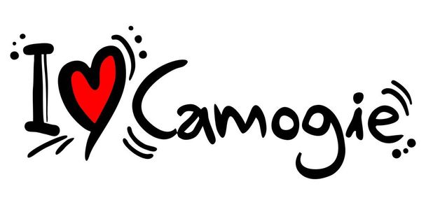 Εικονογράφηση φορέα αγάπη Camogie - Διάνυσμα, εικόνα