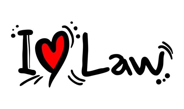Law love vector illustration - Vetor, Imagem