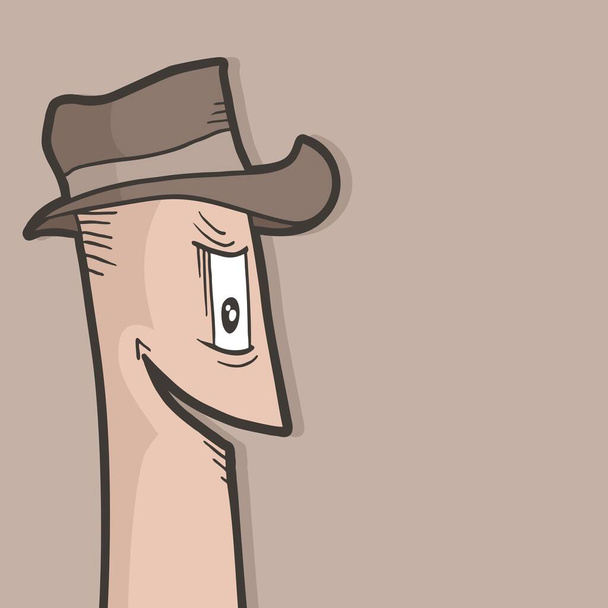 Hombre con sombrero vector ilustración - Vector, imagen