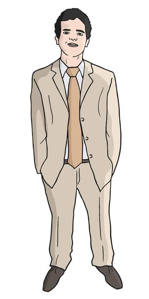 Elegancka kurtka człowiek wektor ilustracja - Wektor, obraz