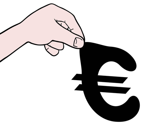 Nehmen Sie Euro-Vektor-Illustration - Vektor, Bild