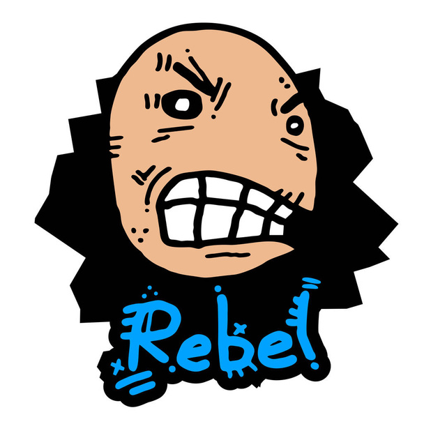 Rebelská loutková ilustrace - Vektor, obrázek