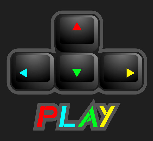 vector illustration of a set of buttons - Вектор,изображение