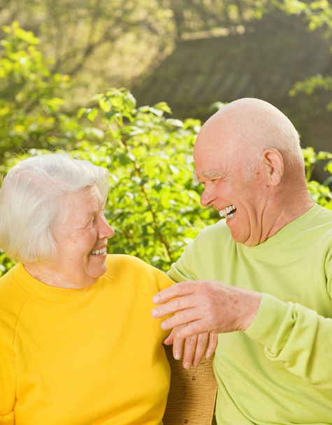 Feliz pareja de ancianos al aire libre - Foto, imagen