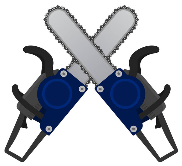 Couple chainsaw vector illustration - Vettoriali, immagini