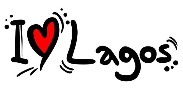 Lagos love vector illustration - Vector, imagen