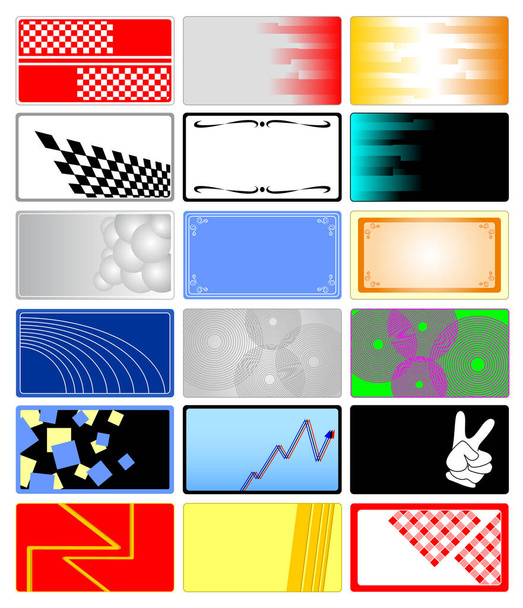 ensemble de milieux abstraits avec différentes couleurs - Vecteur, image