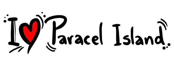 Amore paracel isola vettoriale illustrazione - Vettoriali, immagini