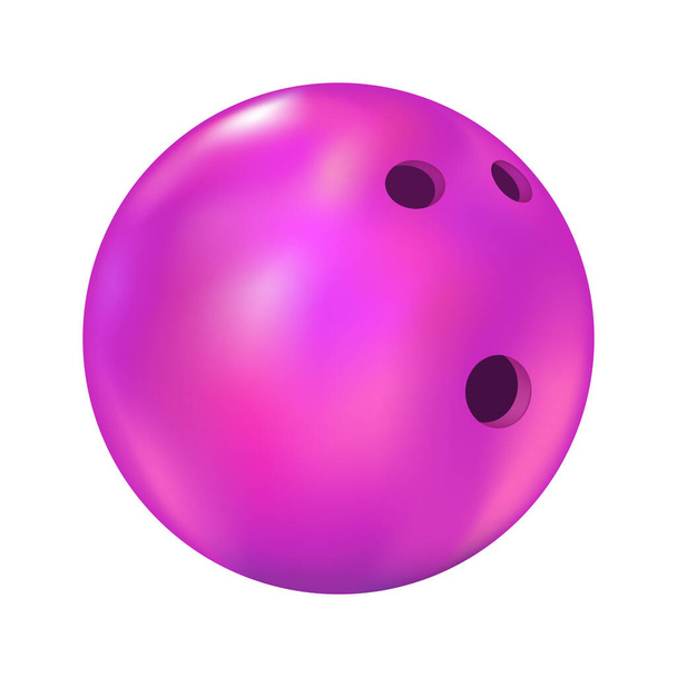 pink bowling ball draw - Vector, afbeelding