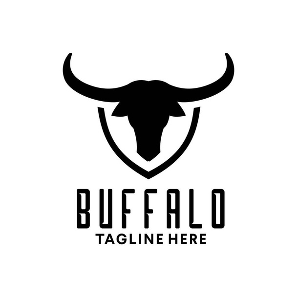 búfalo exclusivo logotipo design inspiração - Vetor, Imagem