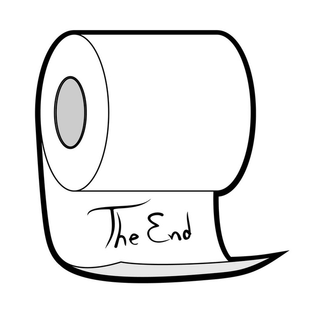 ikona rolki papieru toaletowego. prosta ilustracja ikon wektora ręcznika łazienkowego do projektowania stron internetowych izolowanych na białym tle - Wektor, obraz
