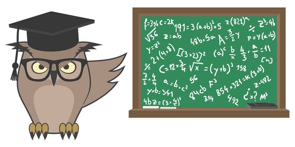 Illustration vectorielle du hibou enseignant - Vecteur, image