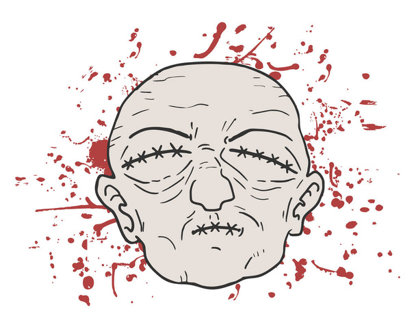 Ilustração do vetor de face morta - Vetor, Imagem