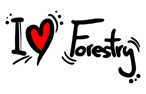 Amor Forestal vector ilustración  - Vector, imagen