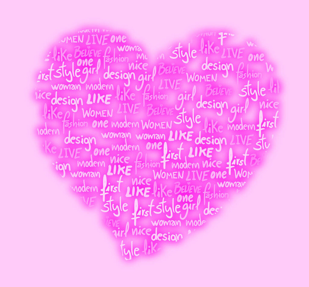 ροζ καρδιά διανυσματική απεικόνιση - Διάνυσμα, εικόνα