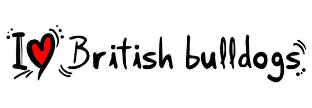 İngiliz buldogları vektör illüstrasyonuna bayılır - Vektör, Görsel