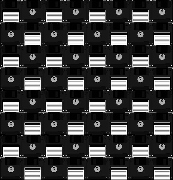 Illustration vectorielle de composition des disquettes sombres - Vecteur, image