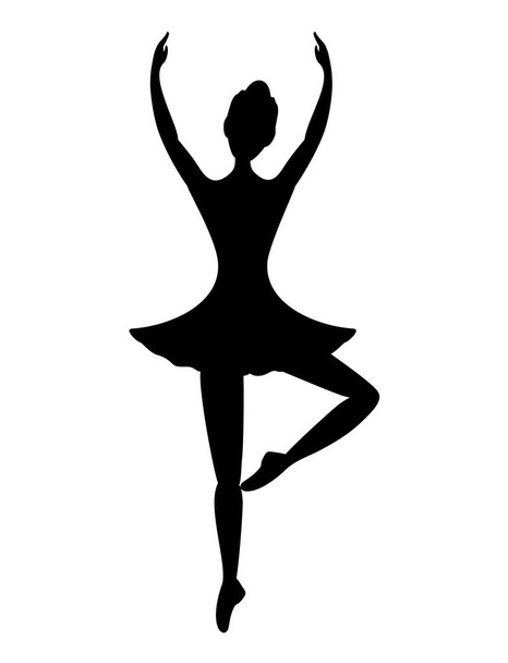 tanssija tyttö symboli vektori kuva - Vektori, kuva