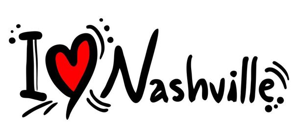 Nashville amore vettoriale illustrazione - Vettoriali, immagini