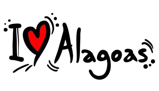 Illustration vectorielle Love alagoas - Vecteur, image