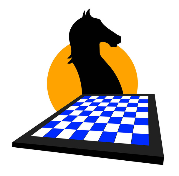 Satranç oyununun yaratıcı simgesi - Vektör, Görsel