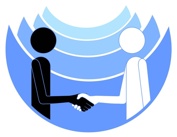 vector illustration of people shaking hands - Vector, Image
