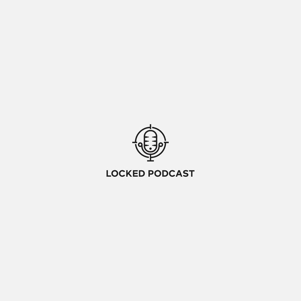 Gezielte Podcast-Logo-Talk-Medien - Vektor, Bild
