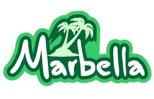 Παραλία marbella διανυσματική απεικόνιση - Διάνυσμα, εικόνα