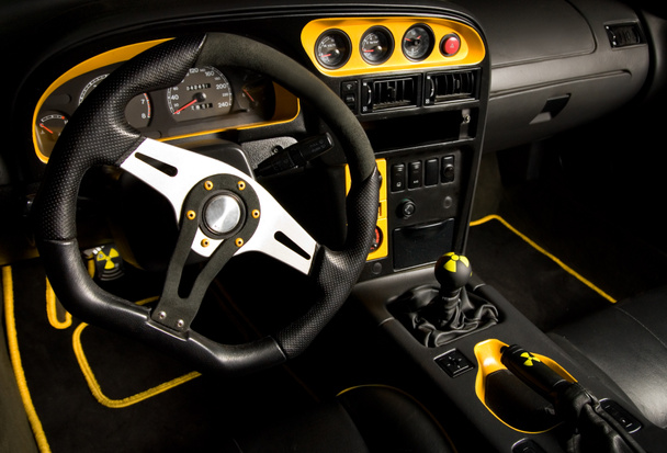 Tuned sport car interior - Photo, Image