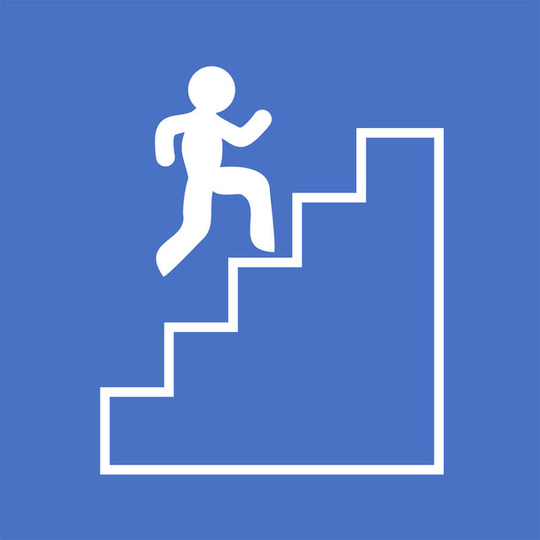 階段を登るアイコンベクトルイラスト - ベクター画像