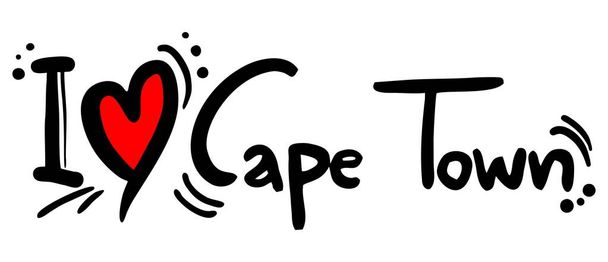 Illustration vectorielle amour Cape Town - Vecteur, image