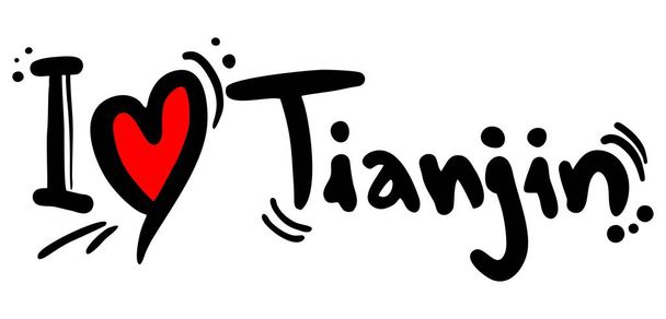 Ilustración del vector de amor de Tianjin  - Vector, Imagen