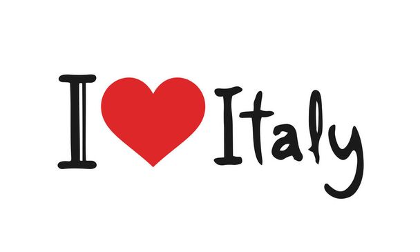 Λατρεύω την Ιταλία σύμβολο διανυσματική απεικόνιση - Διάνυσμα, εικόνα