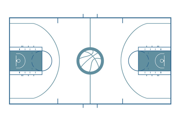 μπάσκετ δικαστήριο διανυσματική απεικόνιση - Διάνυσμα, εικόνα