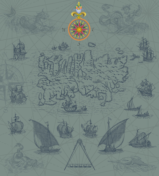 Pirate map - Foto, afbeelding