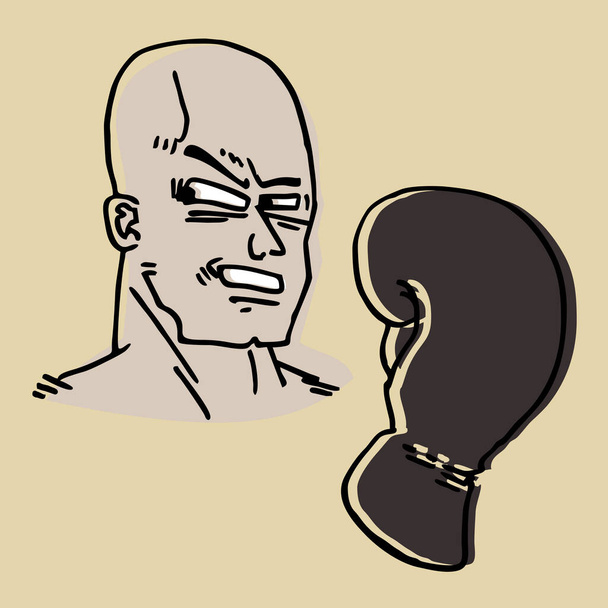 vector cartoon illustration of Boxer - Vector, Image