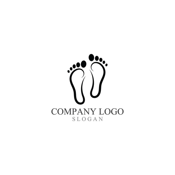 Λογότυπο και διάνυσμα συμβόλων εκτύπωσης ποδιών - Διάνυσμα, εικόνα