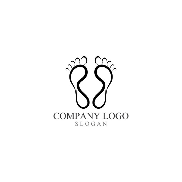 Fußabdruck-Logo und Symbolvektor - Vektor, Bild