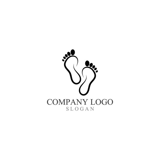 Foot print logo and symbol vector - Vector, Image