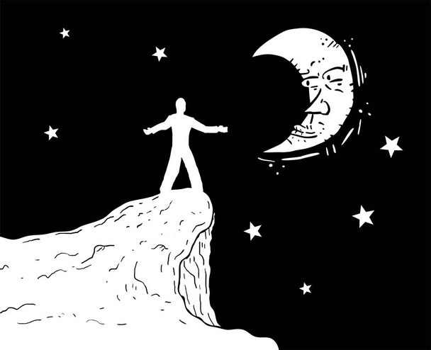 нічна сцена Векторна ілюстрація
 - Вектор, зображення