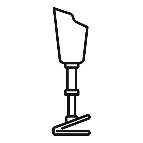 Prosthetic leg icon, outline style - Vector, Imagen