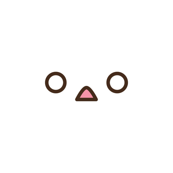 Vector kawaii anime emoji isolado ícones conjunto. Coleção de logotipo dos desenhos animados. Desenho esboço clipart. Japonês mangá rosto ilustração. - Vetor, Imagem