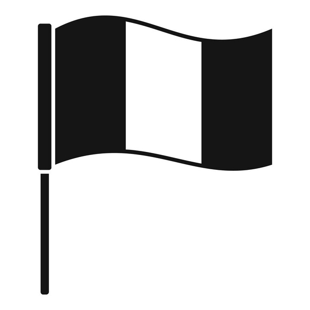 Hurling irish flag icon, simple style - Vector, imagen