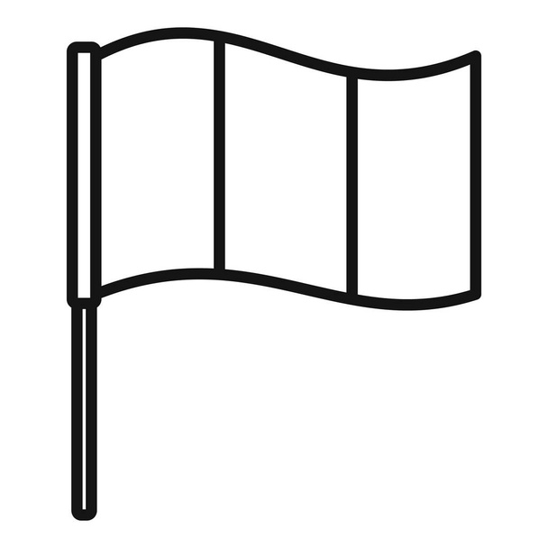 Hurling irish flag icon, outline style - Vector, imagen