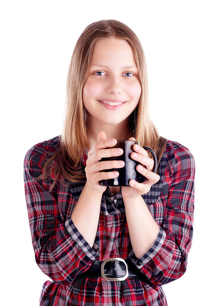 Teen girl with the cup - Foto, imagen